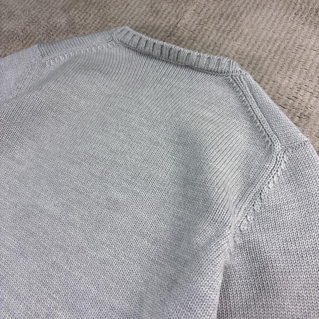 【美品】ZANONE ザノーネ 5ゲージ ニット グレー 46 クルーネック