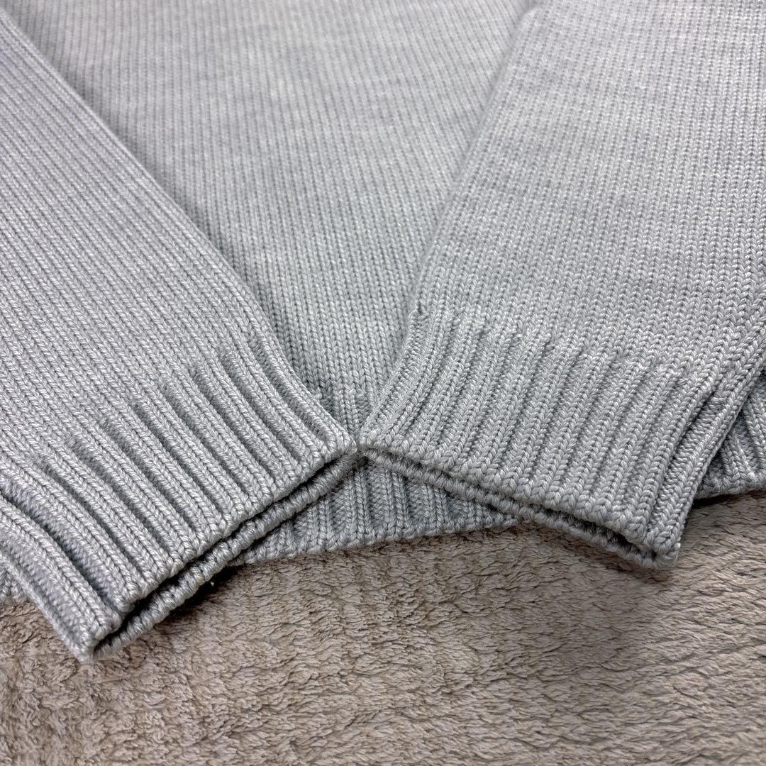 【美品】ZANONE ザノーネ 5ゲージ ニット グレー 46 クルーネック