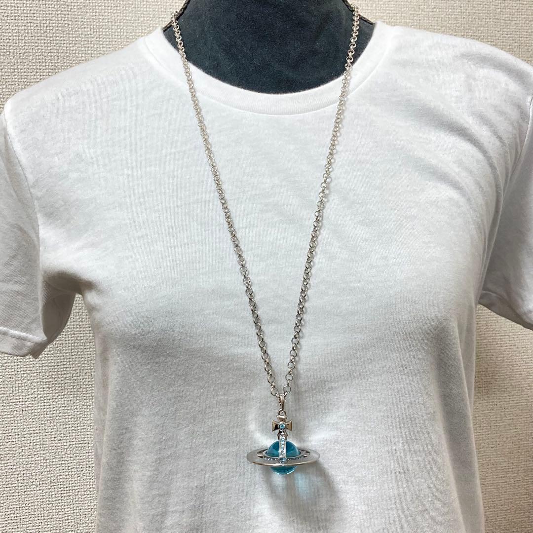 Vivienne Westwood｜スモールオーブネックレス　アイスブルー