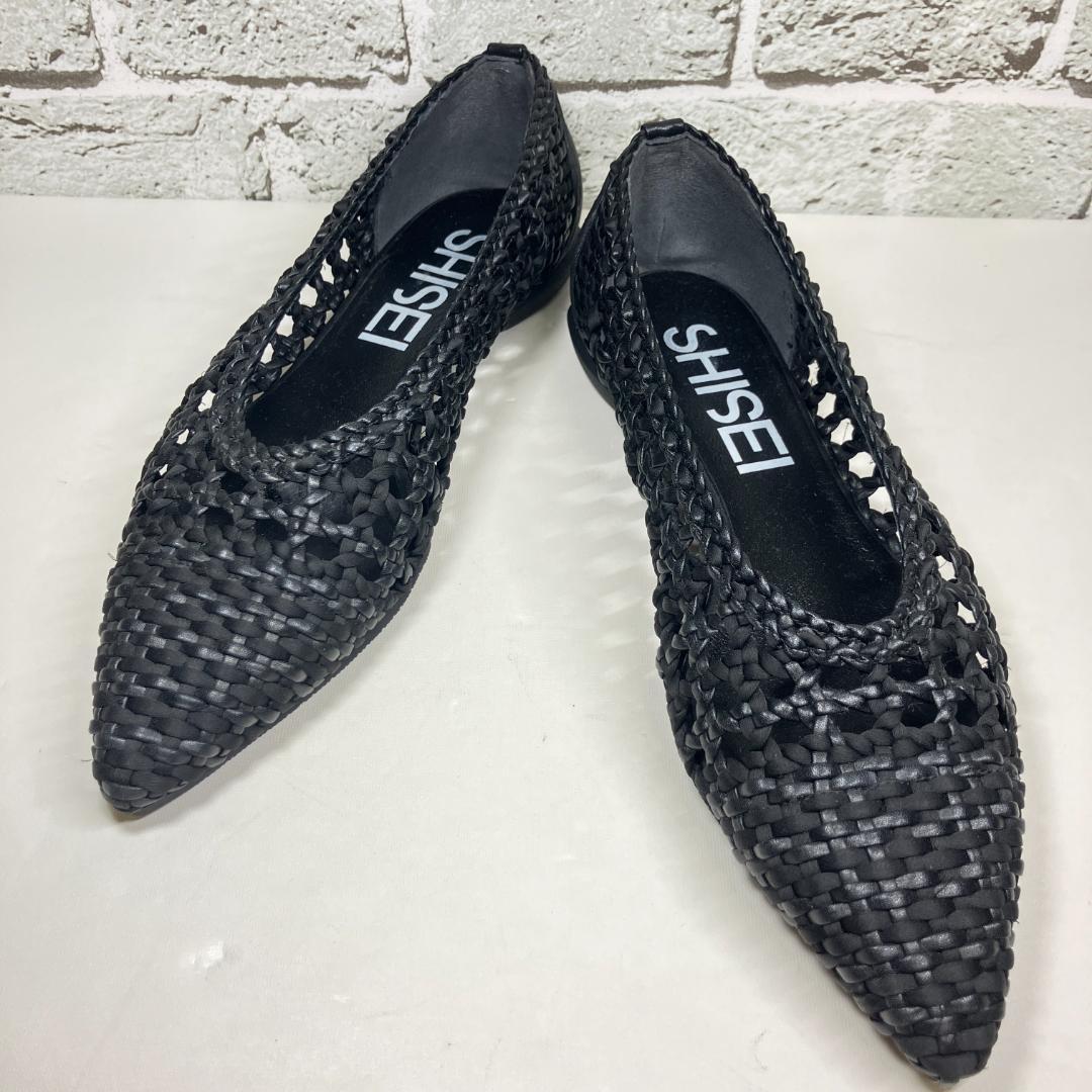 【極美品】シーセイ SHISEI メッシュ ポインテッドトゥ 23.0