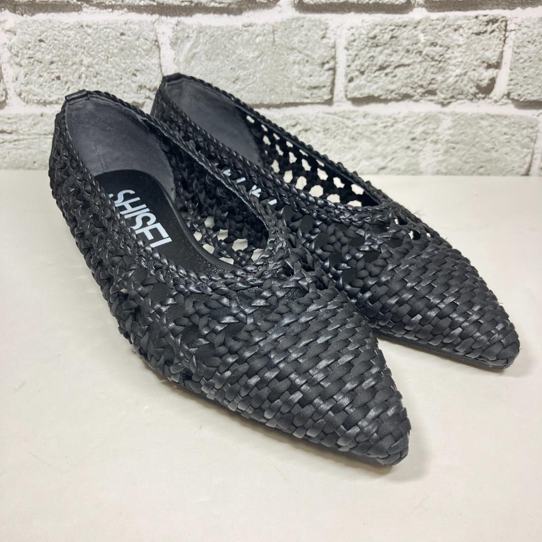 【極美品】シーセイ SHISEI メッシュ ポインテッドトゥ 23.0