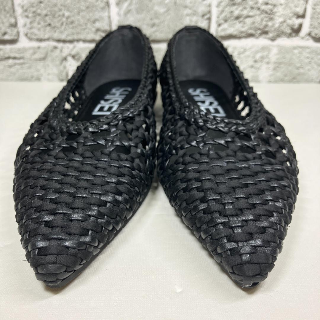 【極美品】シーセイ SHISEI メッシュ ポインテッドトゥ 23.0