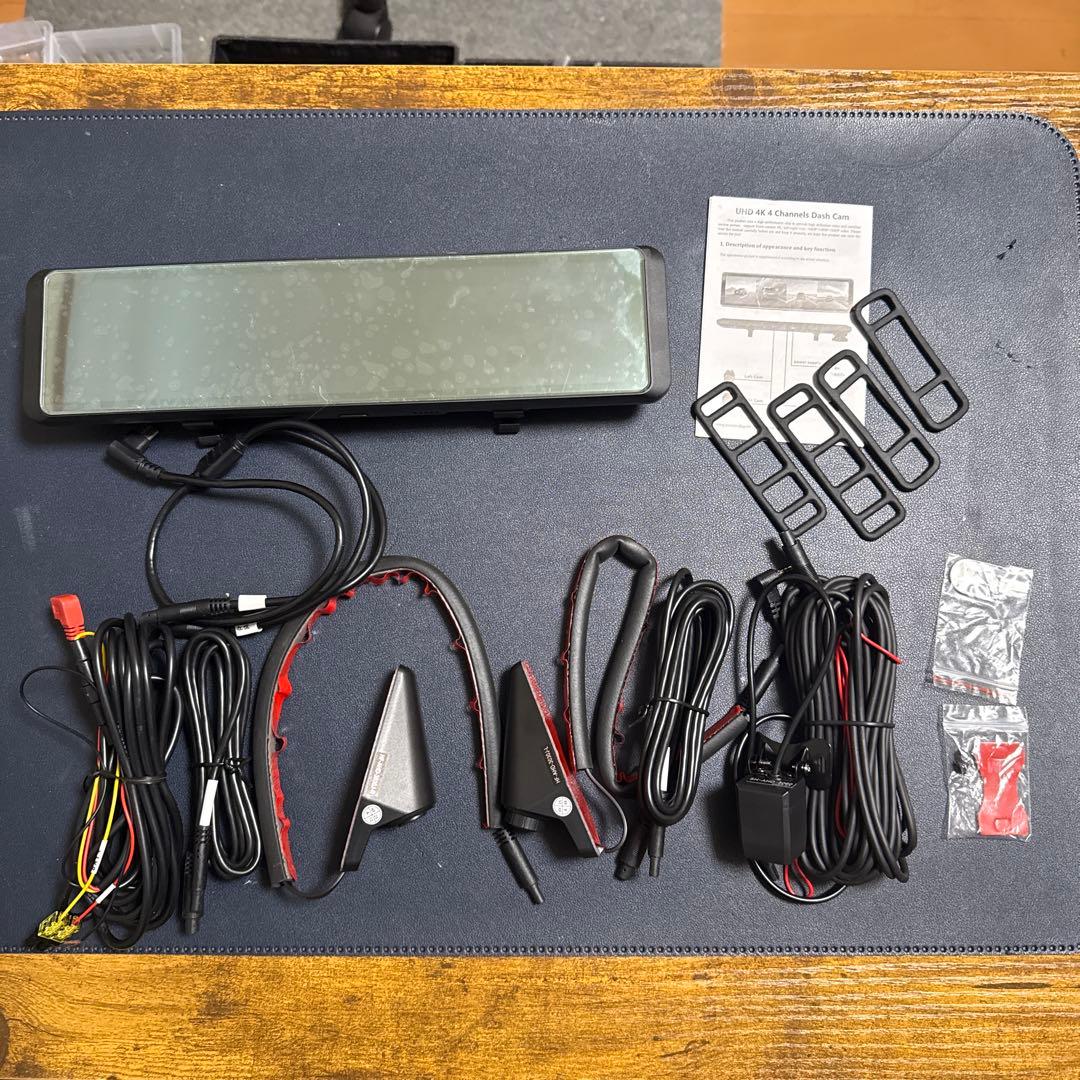 4CH ミラーダッシュカム ドライブレコーダー 12インチ 360°パノラマ