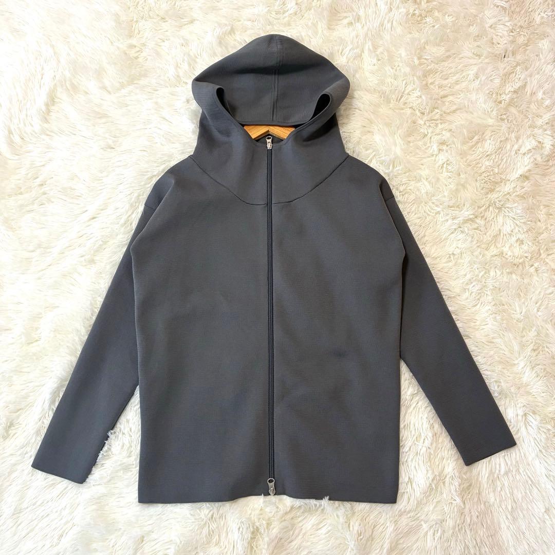 美品◆SOEJU　ソージュ　ミラノリブニットパーカー　GRAY Sサイズ