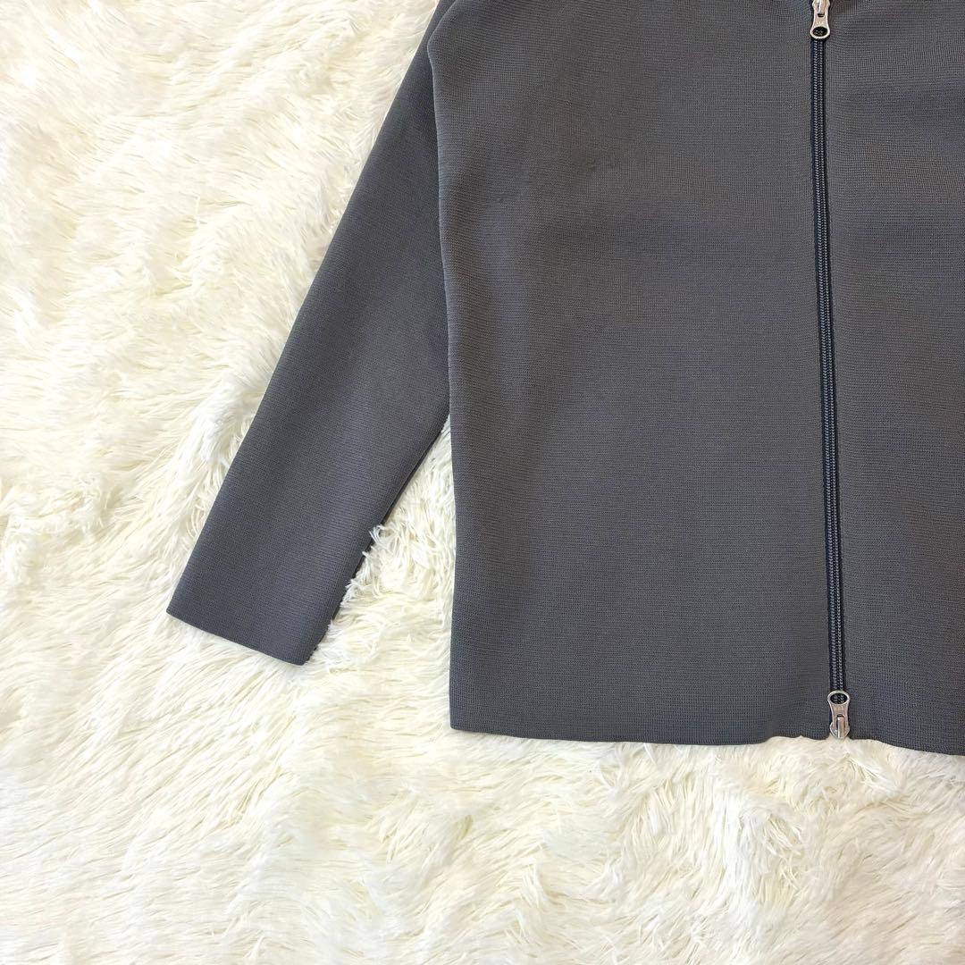 美品◆SOEJU　ソージュ　ミラノリブニットパーカー　GRAY Sサイズ