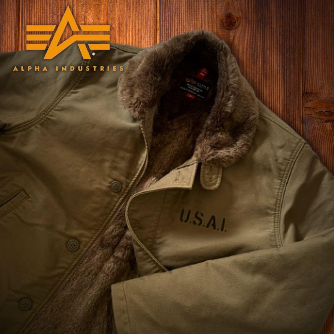 『希少XL◎』ALPHA INDUSTRIES（アルファ）N-1デッキジャケット