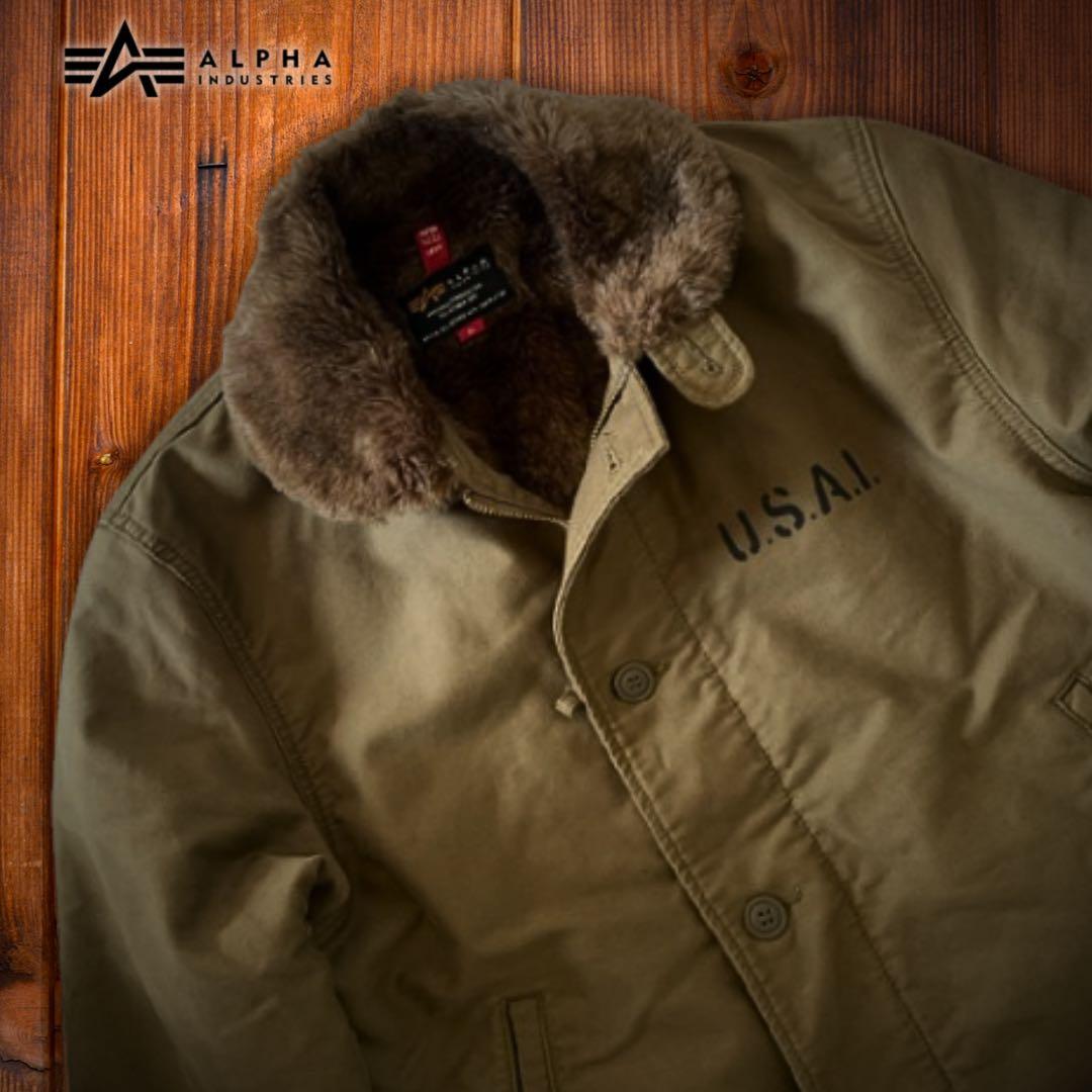 『希少XL◎』ALPHA INDUSTRIES（アルファ）N-1デッキジャケット