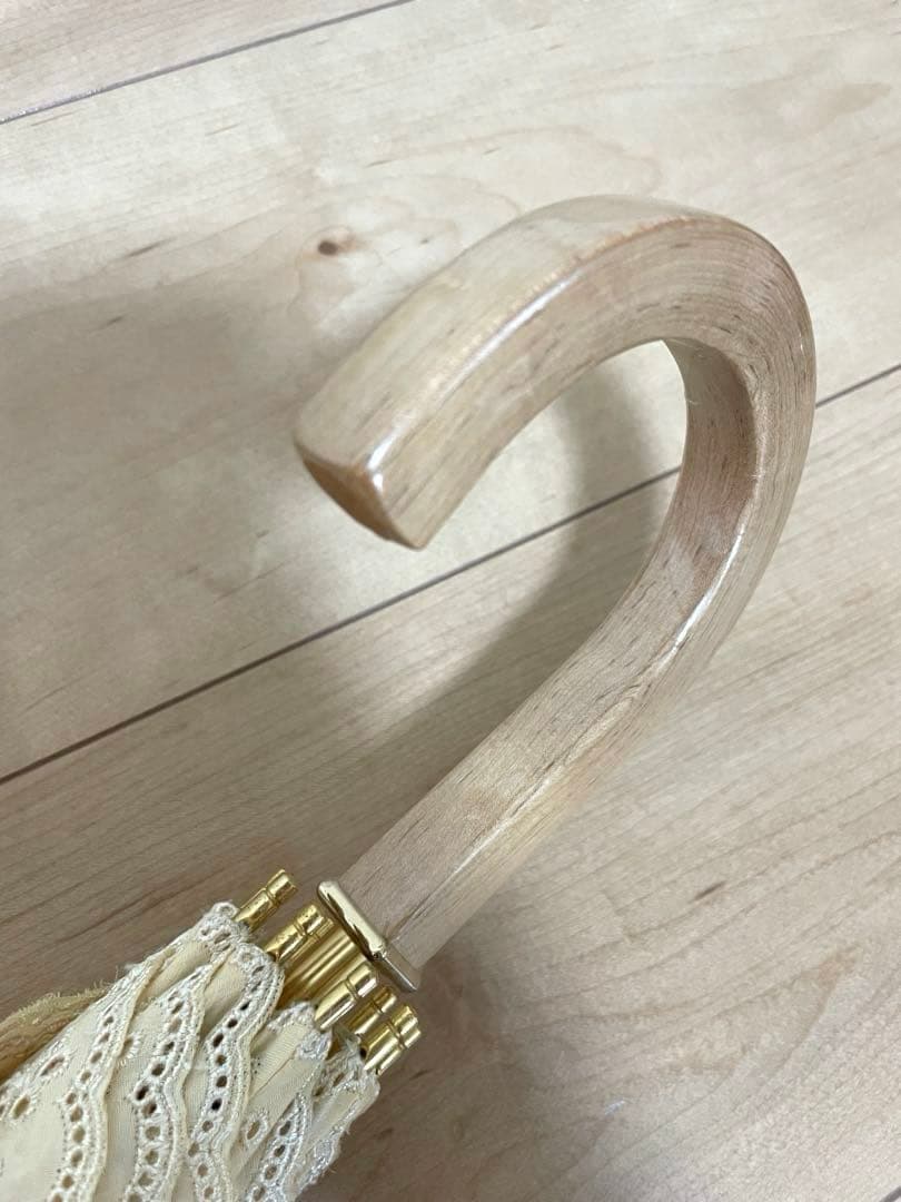 CELINE セリーヌ新品未使用　アイボリー日傘　レース装飾