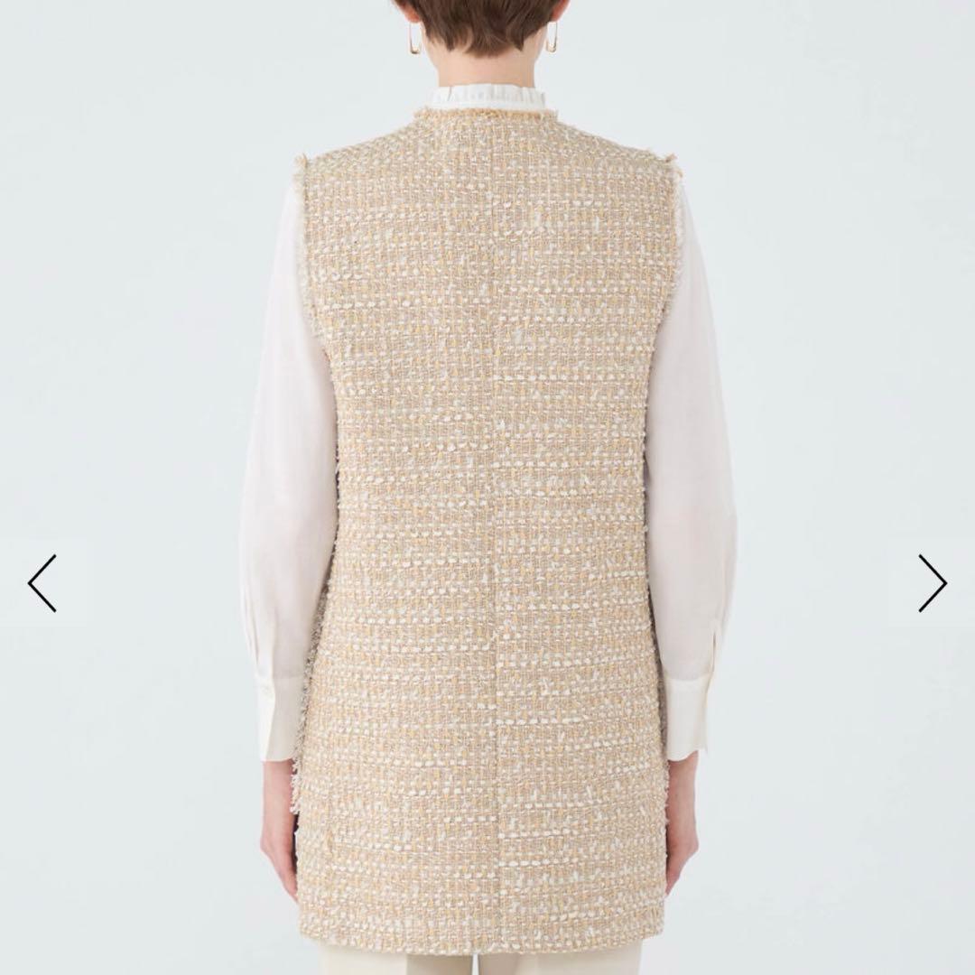 ✨2025未使用級✨BALLSEY　Coconutセミロングジレ　ツイード　36