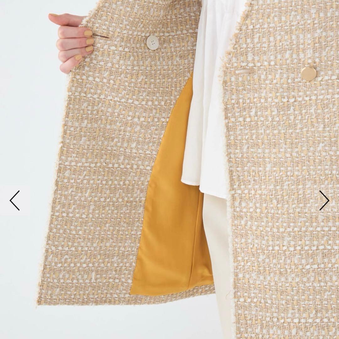 ✨2025未使用級✨BALLSEY　Coconutセミロングジレ　ツイード　36