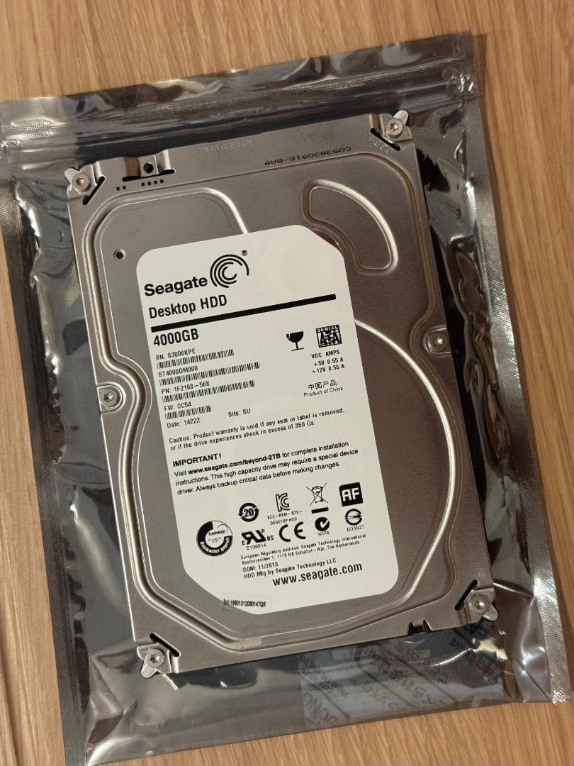 Seagate HDD 4TB ST4000DM000 3.5インチ内蔵