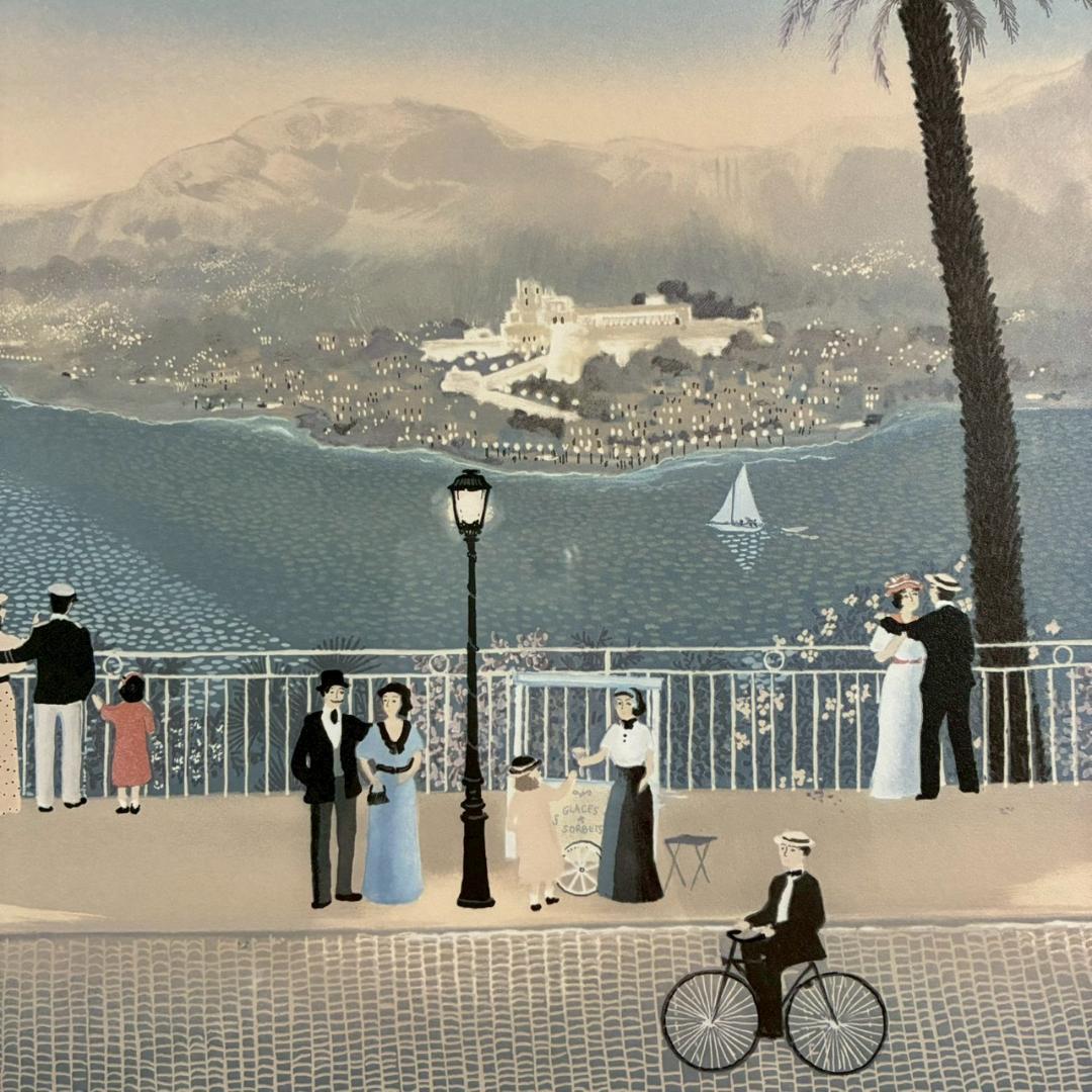 美品 ファビアン・ドラクロワ「モンテカルロ」リトグラフ 直筆サイン入 お洒落額装