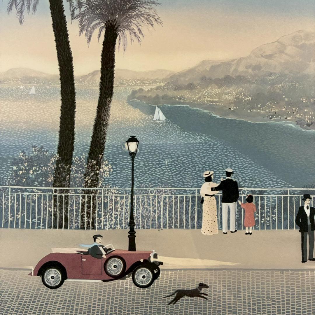 美品 ファビアン・ドラクロワ「モンテカルロ」リトグラフ 直筆サイン入 お洒落額装