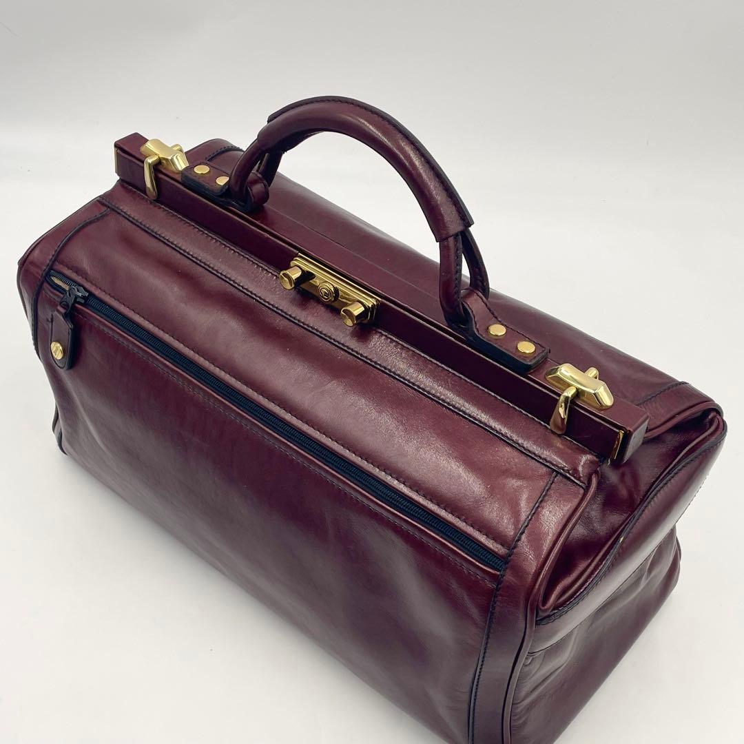 【美品】GOLD PFEIL ダレスバッグ ボルドー ボストンバッグ 大容量