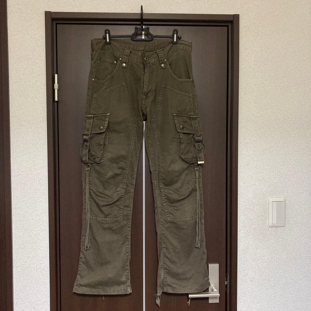00s archive TETE HOMME ダブルニー カーゴパンツ M