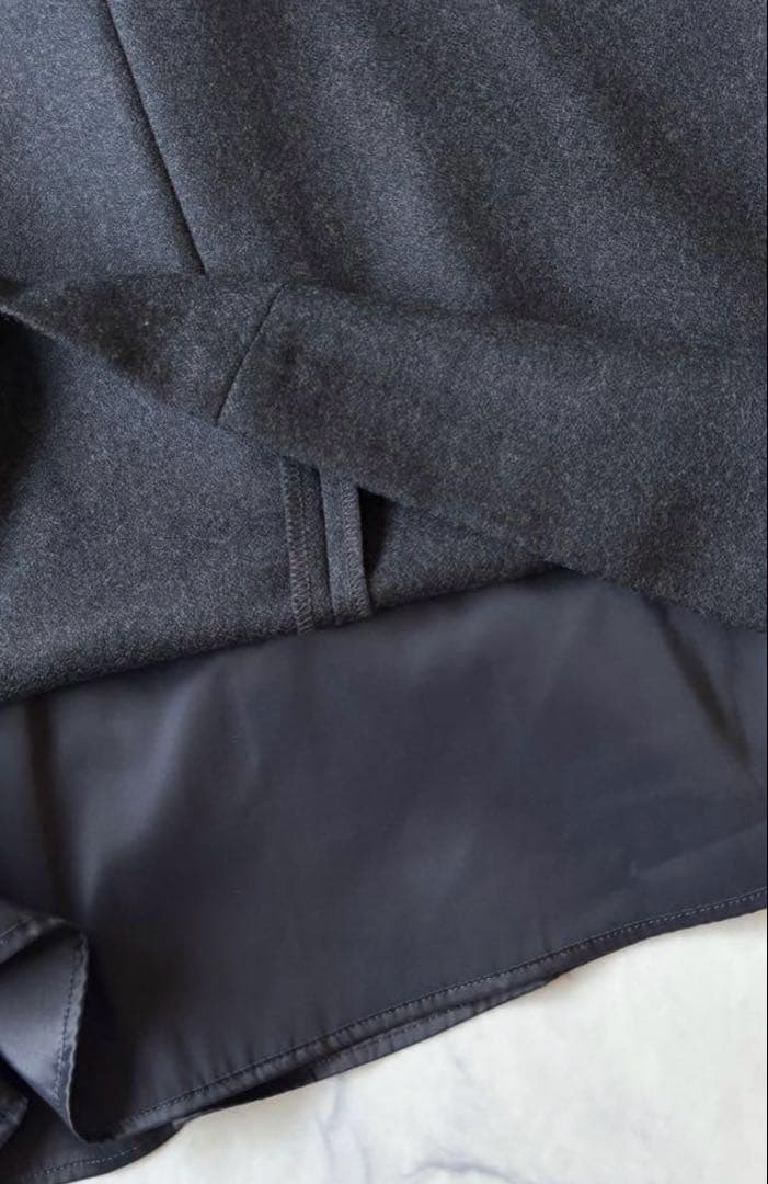 美品　23区　ウールジョーゼット フィットアンドフレア ワンピース　L 40