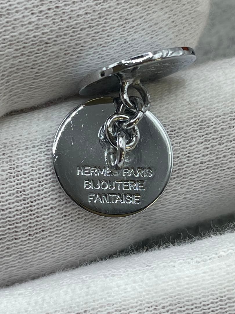 HERMES カフスリンクス カフスボタン セリエ シルバー金具 箱付き