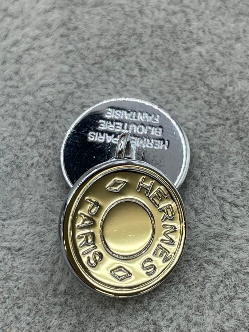 HERMES カフスリンクス カフスボタン セリエ シルバー金具 箱付き