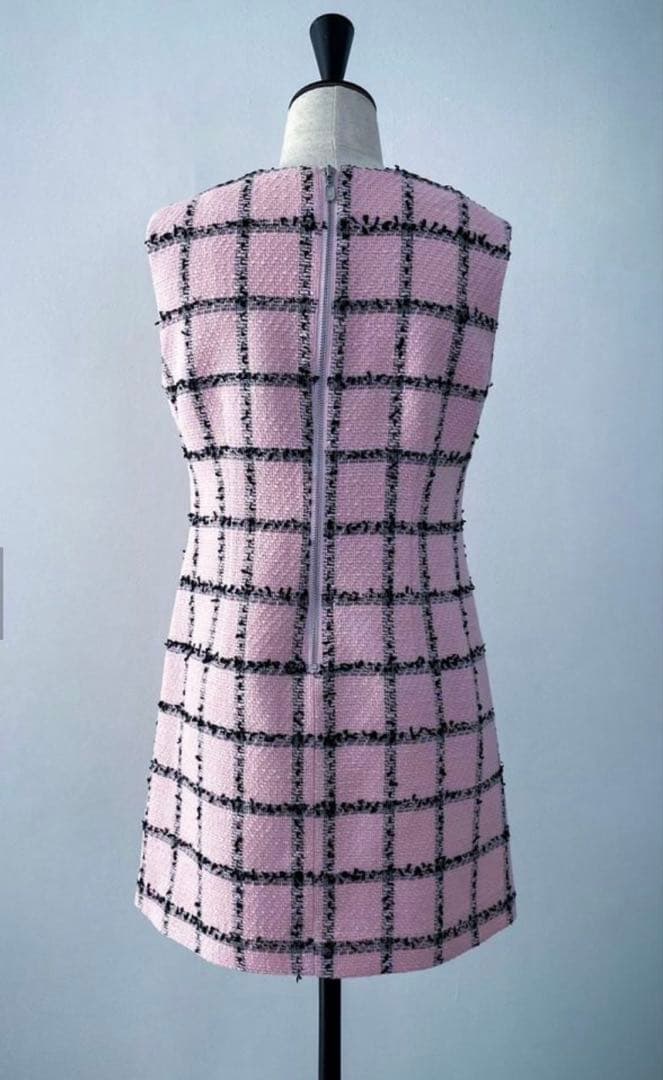 シェリエ フロントポケットミニドレス　ツイードワンピース