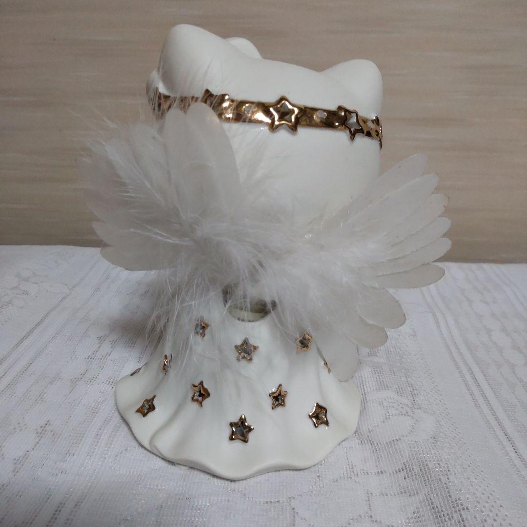 [ 希少 美品 ] ハローキティ ファイバー天使ドール[ 陶器製置き物 ]
