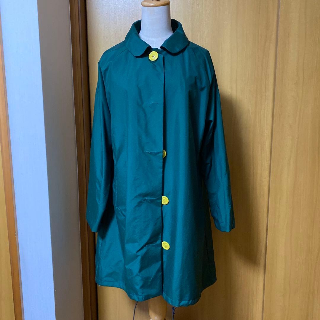 ヒグチユウコ ギュスターヴ カミナリ様 レインコート グリーン M