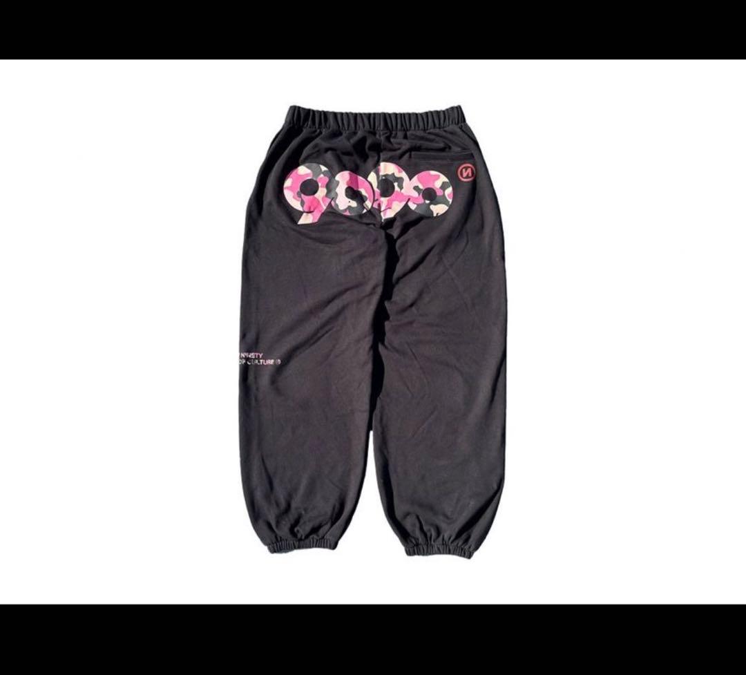 パンツ 90LogoAssort Sweat Pants BLACK PINK CAMO