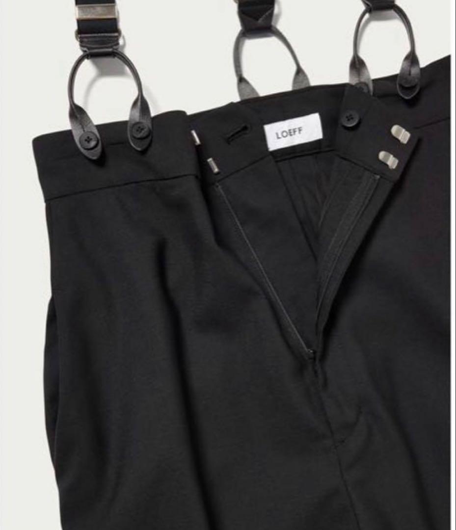 ロエフLOEFF サスペンダーパンツ 黒