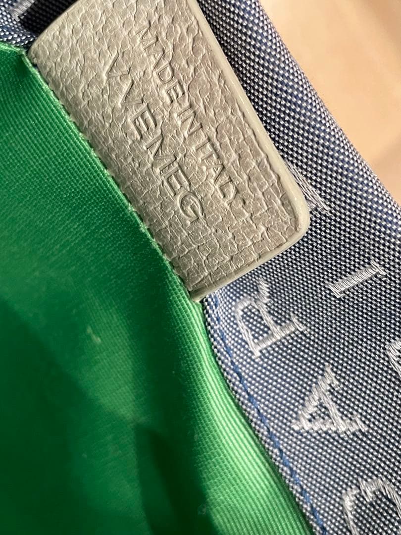 ブルガリ　ロゴマニア　ブルー　アイボリー　ミニトートバッグ