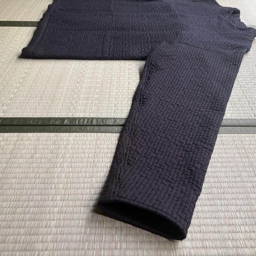 MITTAN 中わた刺し子織ジャケット 黒茶 サイズ3