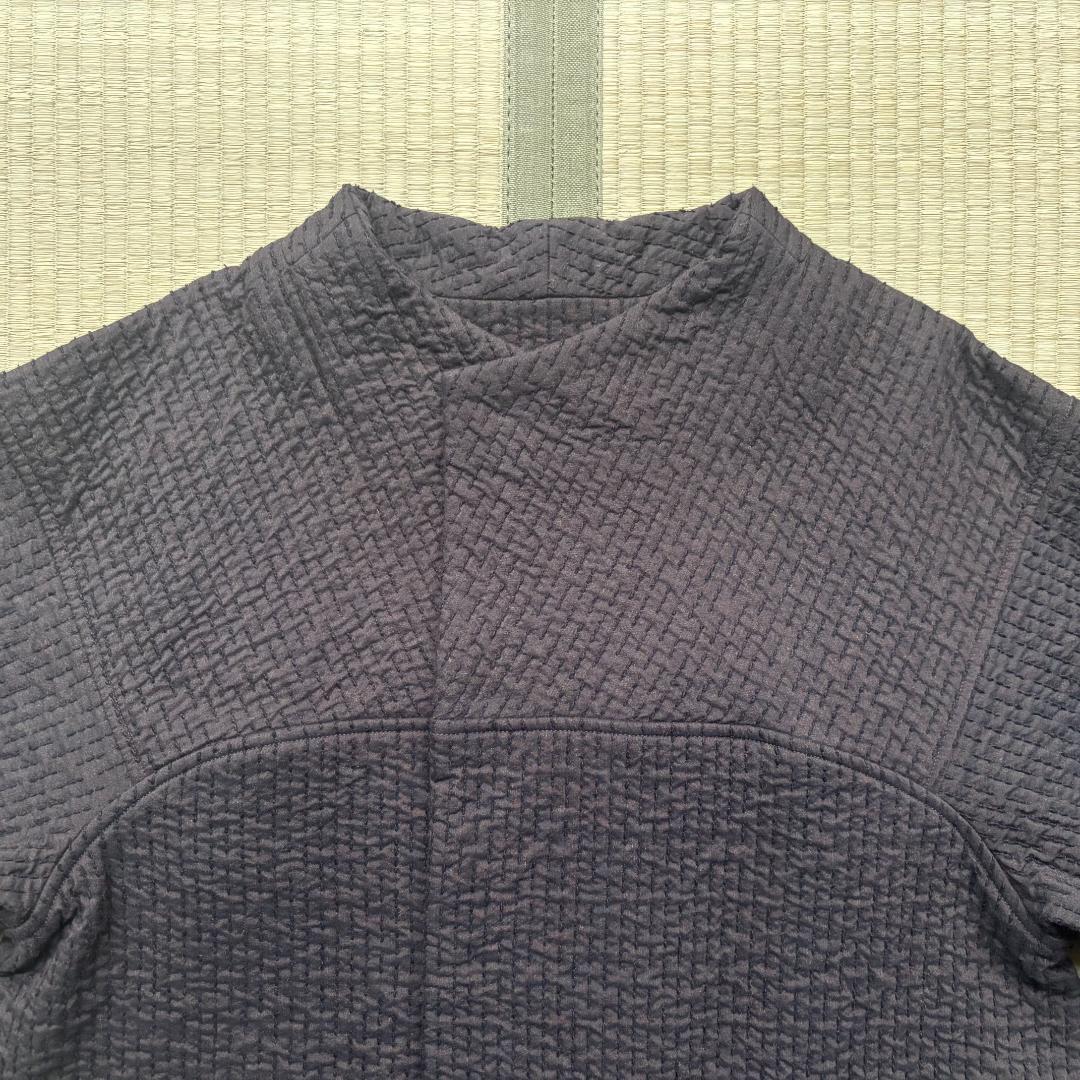 MITTAN 中わた刺し子織ジャケット 黒茶 サイズ3