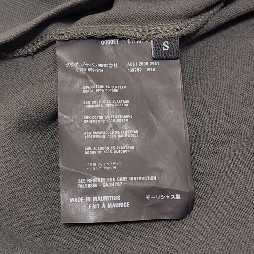 PRADA ノースリーブポロシャツ カーキ×ブラック　S