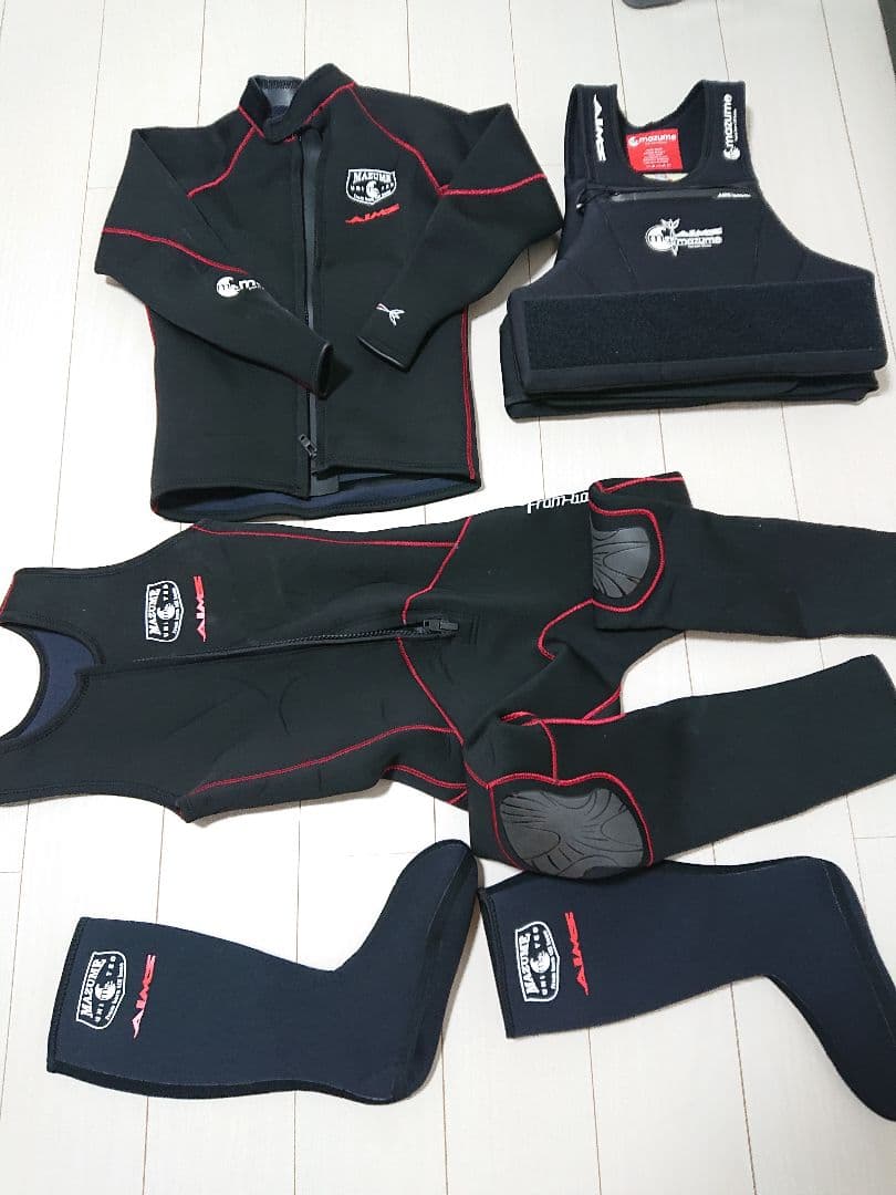 マズメ ウエットスーツ フローティングベスト 4点セット