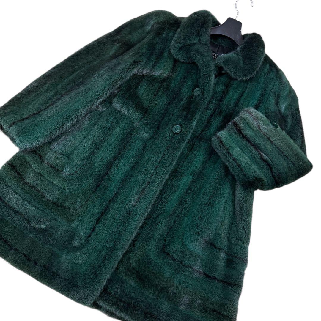 Christian Dior 染めクロスミンク デザインコート レディース