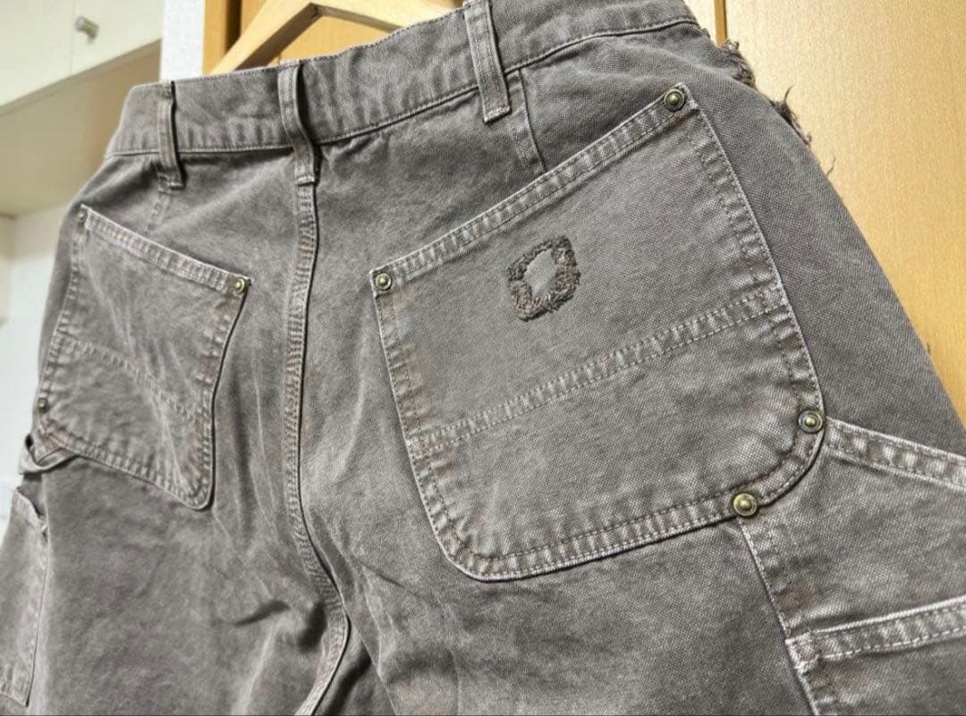 Distressed DoubleKnee Painter Brown Mサイズ