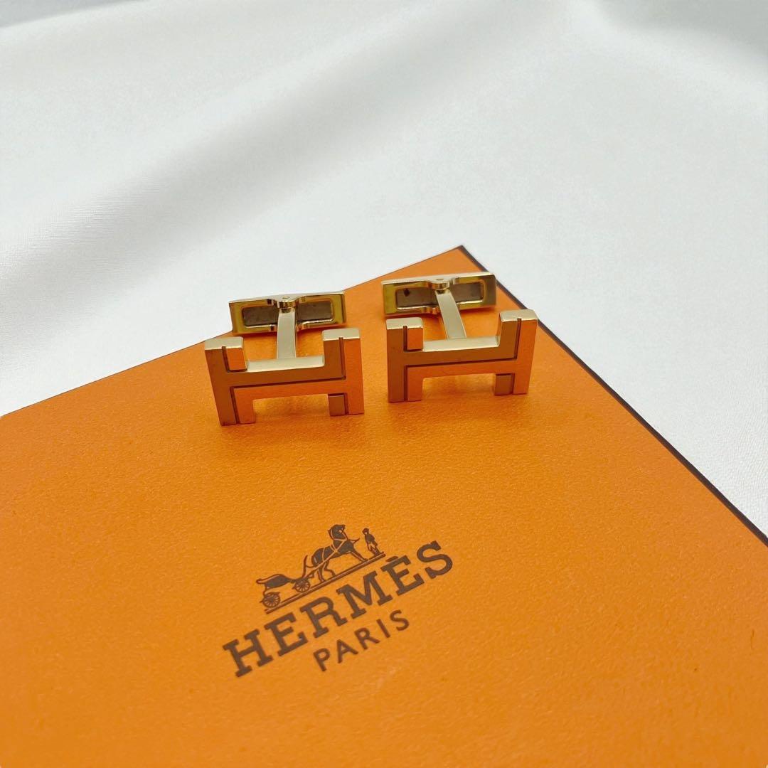 ⭐️美品⭐️ エルメス カフス Hオ カレ ゴールド カフリンクス