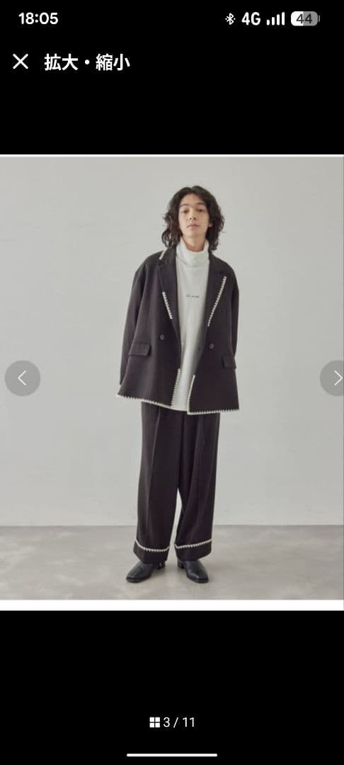 新品 JUNRED 刺繡ジャケットＭ 上下セット