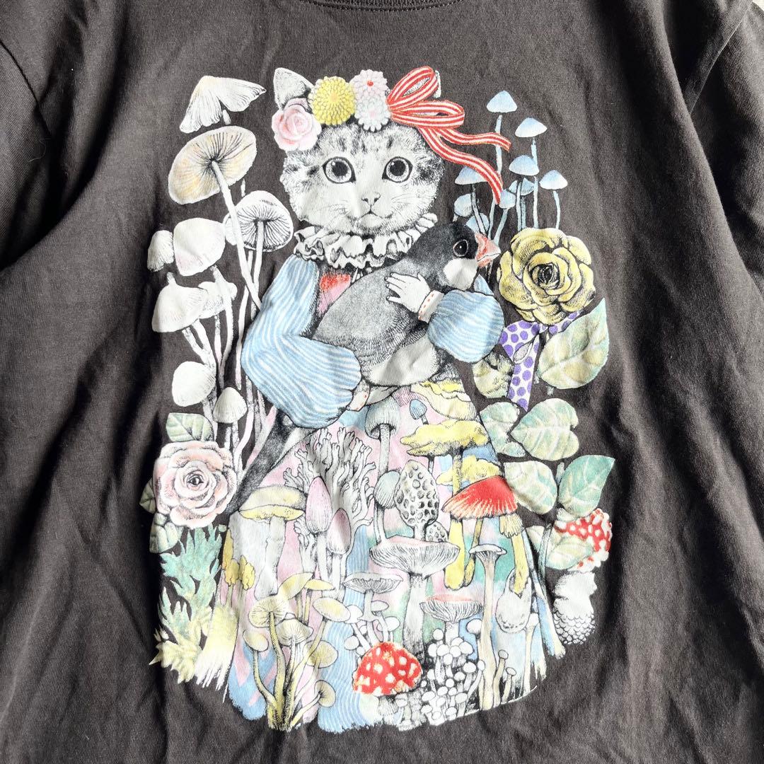 【美品✨】ヒグチユウコ×GUCCIチルドレンズ　猫プリントTシャツ　サイズ8