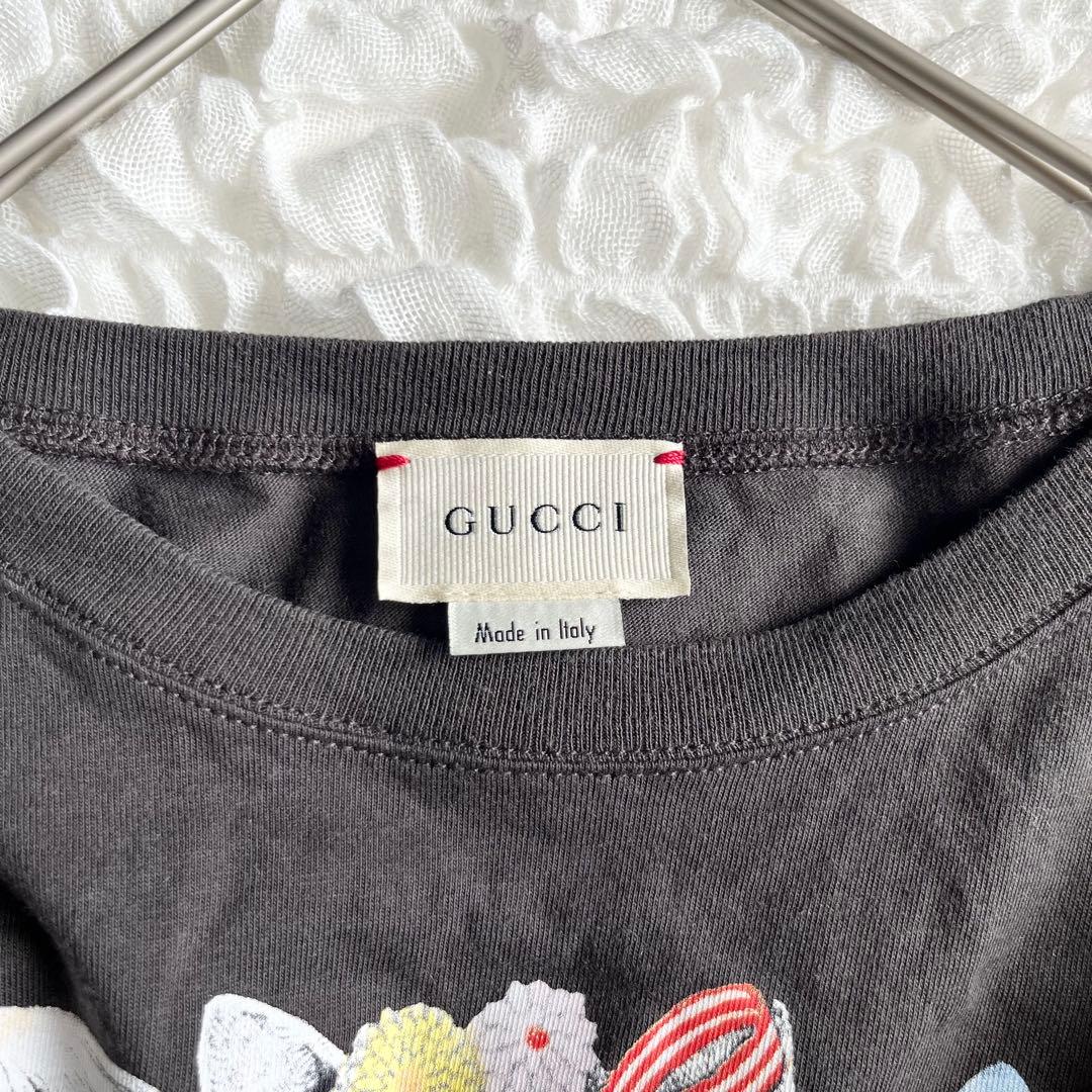 【美品✨】ヒグチユウコ×GUCCIチルドレンズ　猫プリントTシャツ　サイズ8