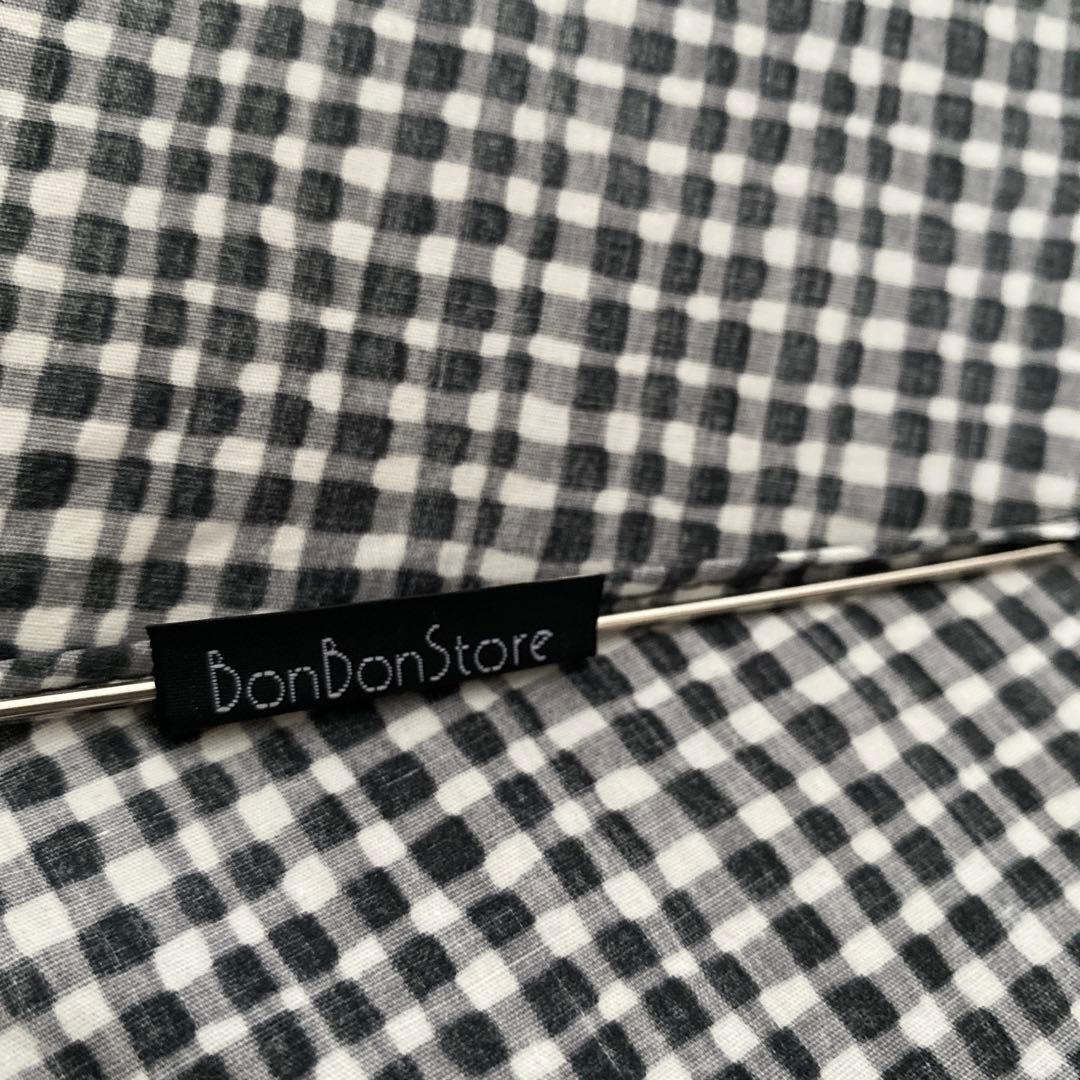 ボンボンストア　ブラックチェック日傘