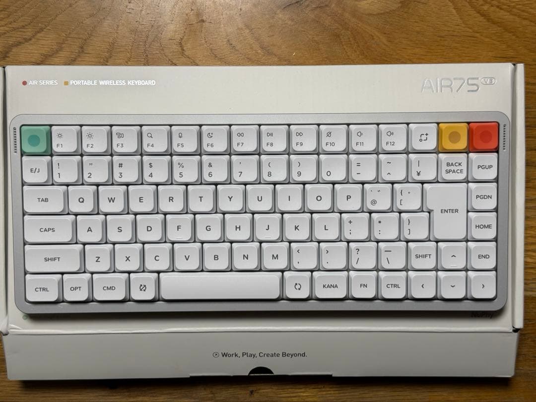 NuPhy AIR75 V3 JIS 茶軸 Nano キーボード　日本語配列
