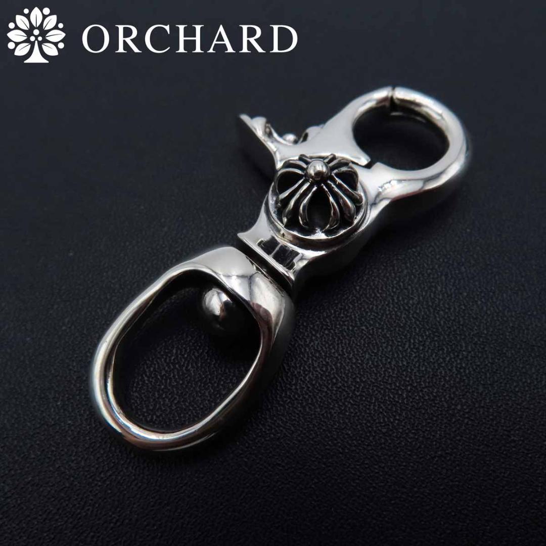 匿名配送/シルバー925/キーリング/キーホルダー/フローラルクロス/クロス