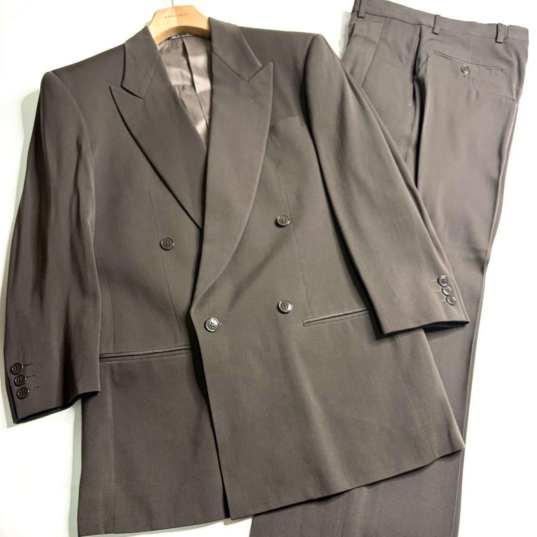 トレンド◇ヴィンテージ ジョルジオアルマーニ ダブル スーツ カーキグレー 希少