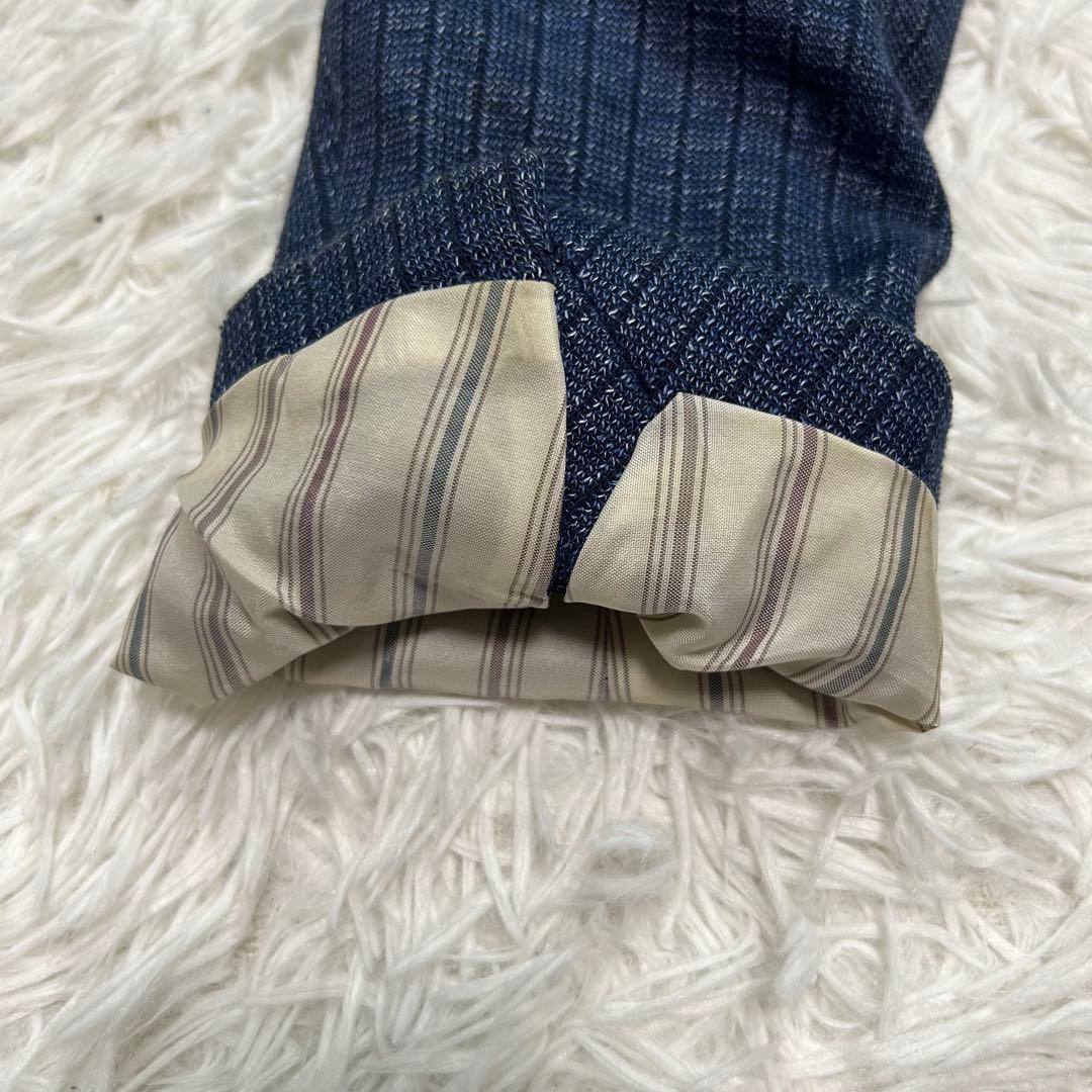 【美品】ラルディーニ テーラードジャケット リネン使用 ネイビー 段返り 50