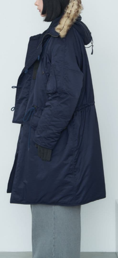 AIVER　N-3フライトコート　モッズコート　ネイビー