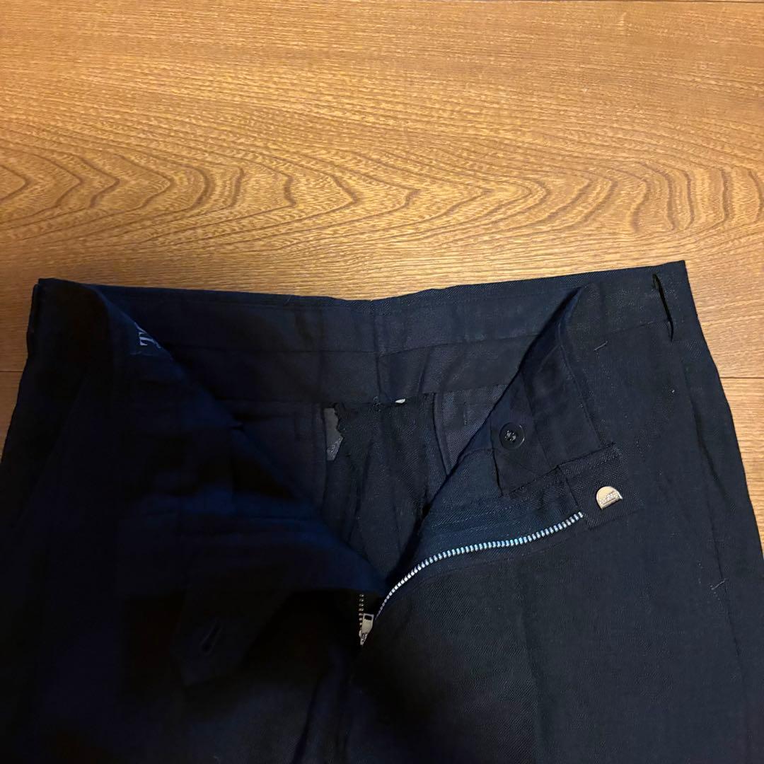 70s ワイドスラックス レーヨンギャバジン ブラック vintage 50s