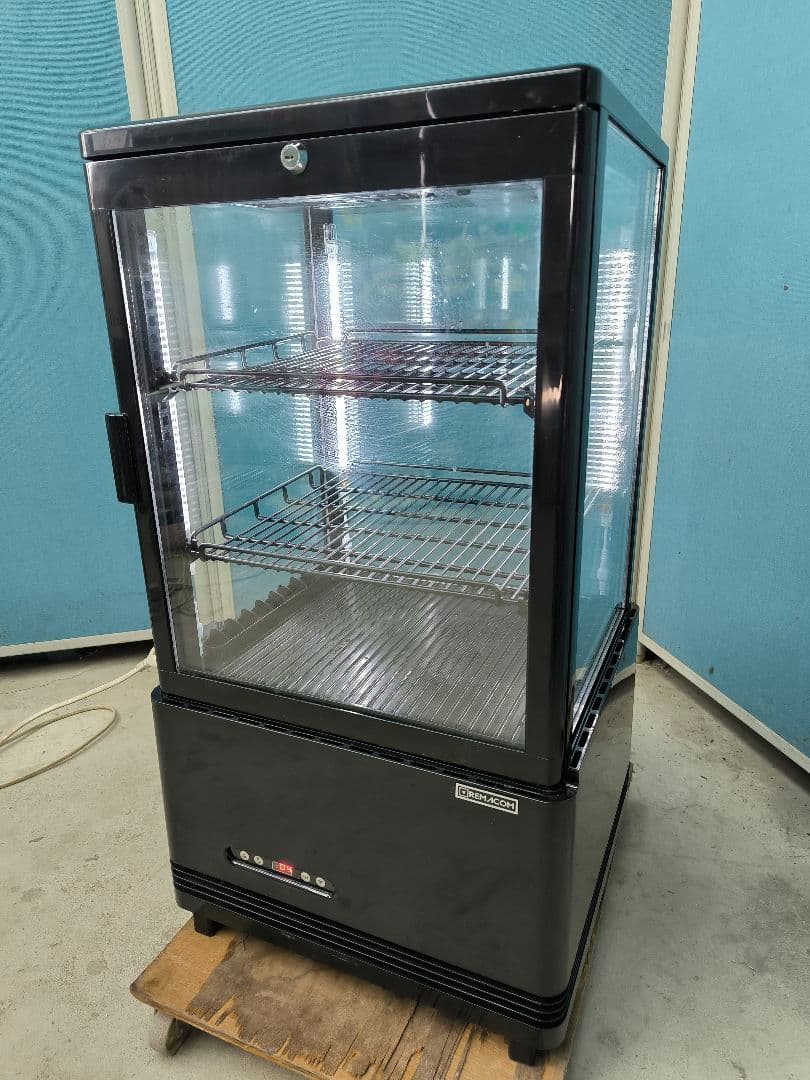レマコム　4面ガラス 冷蔵ショーケース 卓上型 63L R4G-63SLB