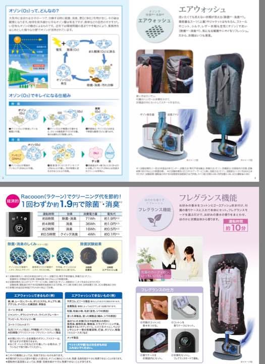 衣類エアウォッシュー ラクーン