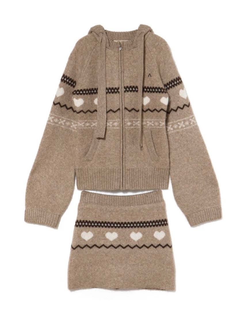ANDMARY Heart knit set up スカートのみ