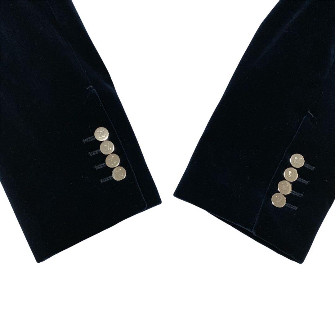 【新品】ルイヴィトン テーラードジャケット ベルベット ネイビー 50 M〜L