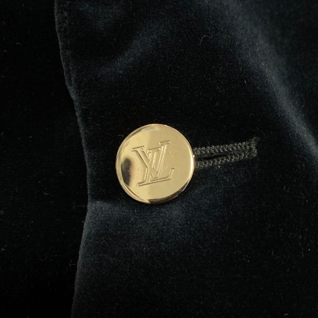 【新品】ルイヴィトン テーラードジャケット ベルベット ネイビー 50 M〜L